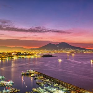 Dramatic sunrise in Naples